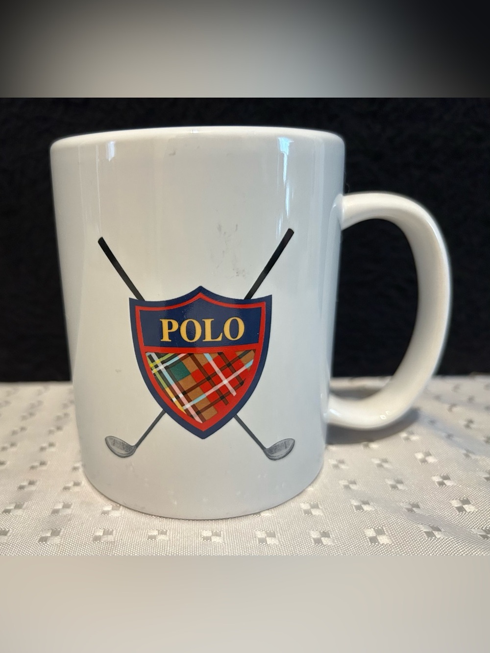 Vtg Ralph Lauren Golf Polo Player Equestrian Horse (1) Coffee Mug Cup